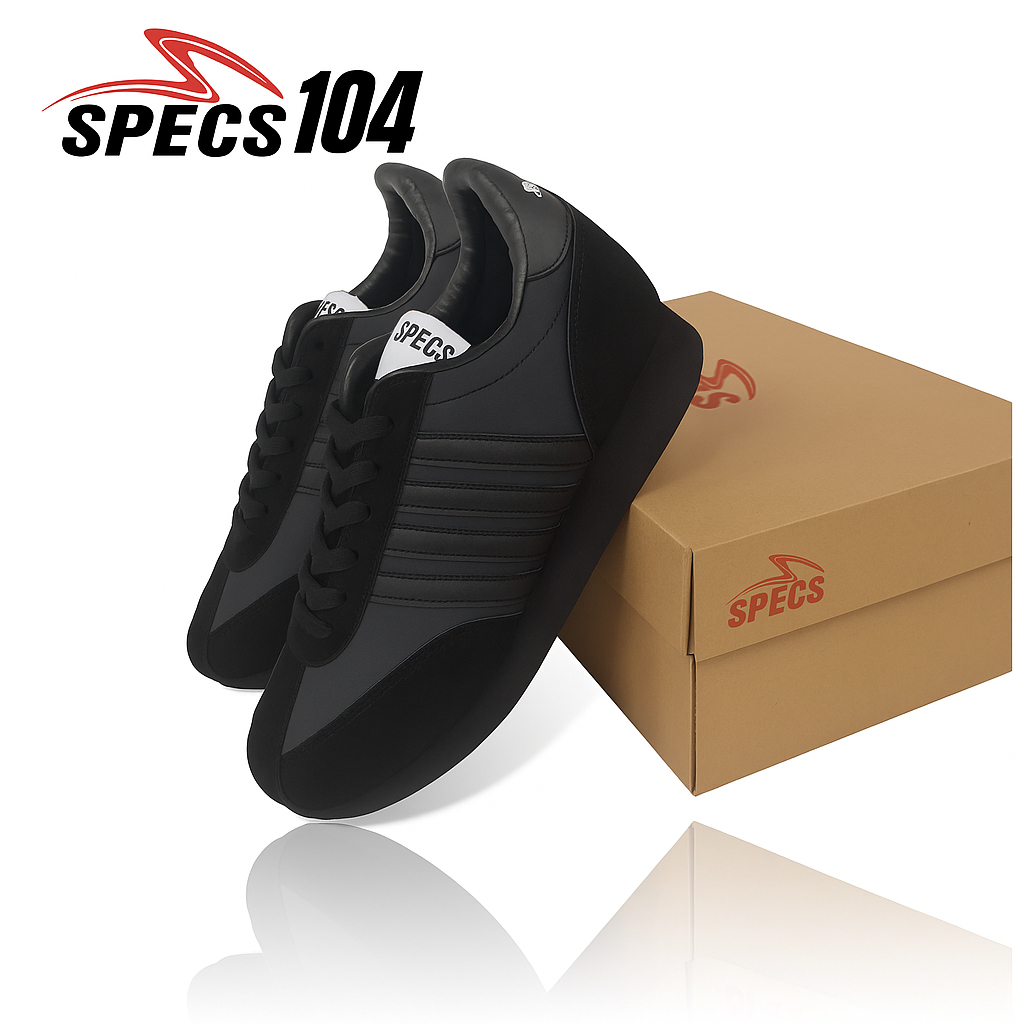 PROMO / Sepatu Sekolah SPECS 104 All Black / Sepatu Terbagus 100% Original BISA COD