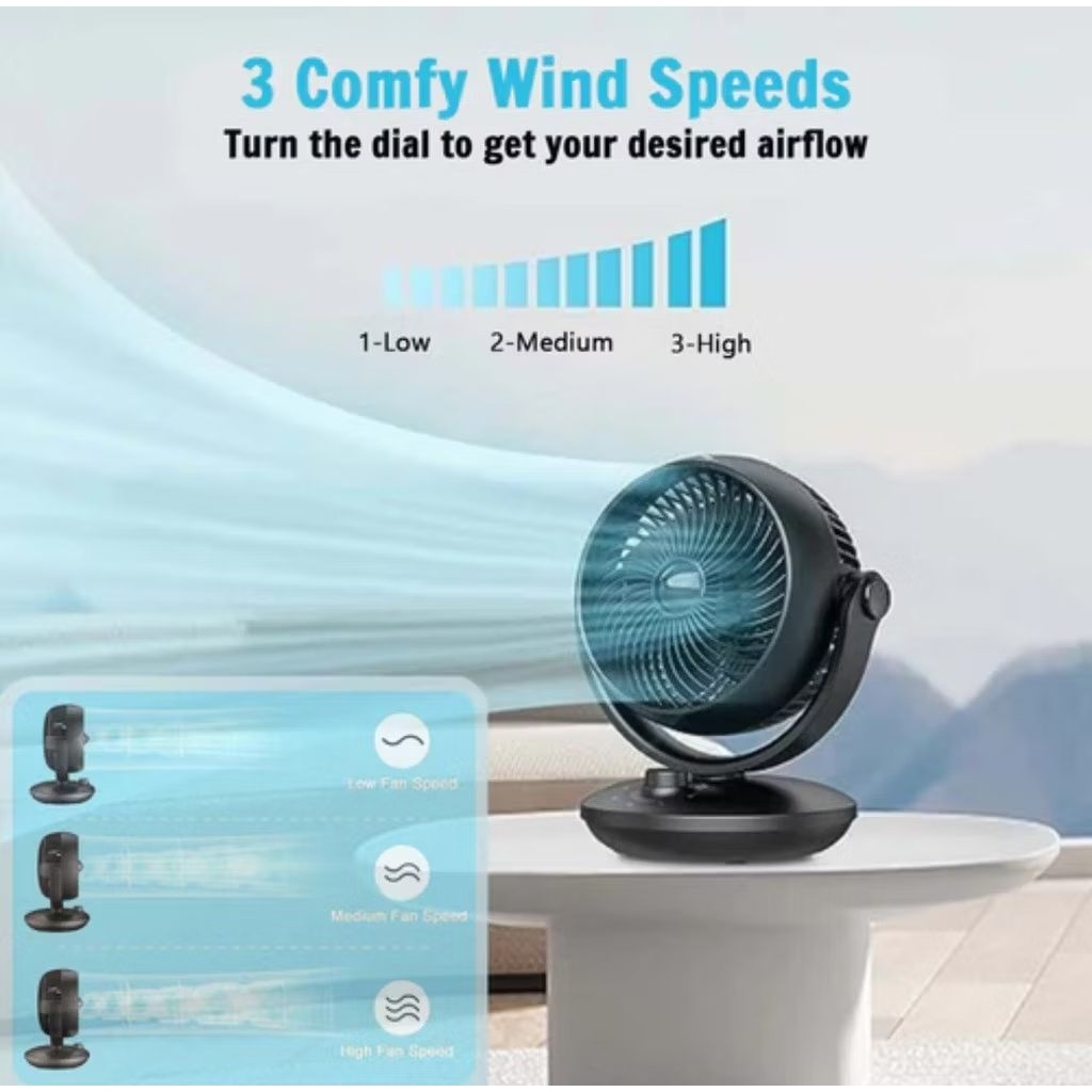 Kipas Angin Sirkulasi Midea MFG150MOAPB 6" Kipas Meja Midea