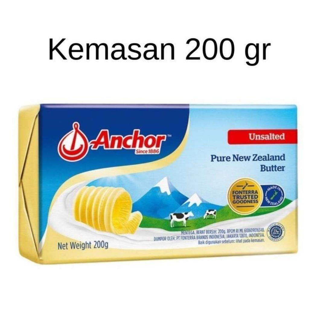

BUTTER UNSALTED ANCHOR 200GR