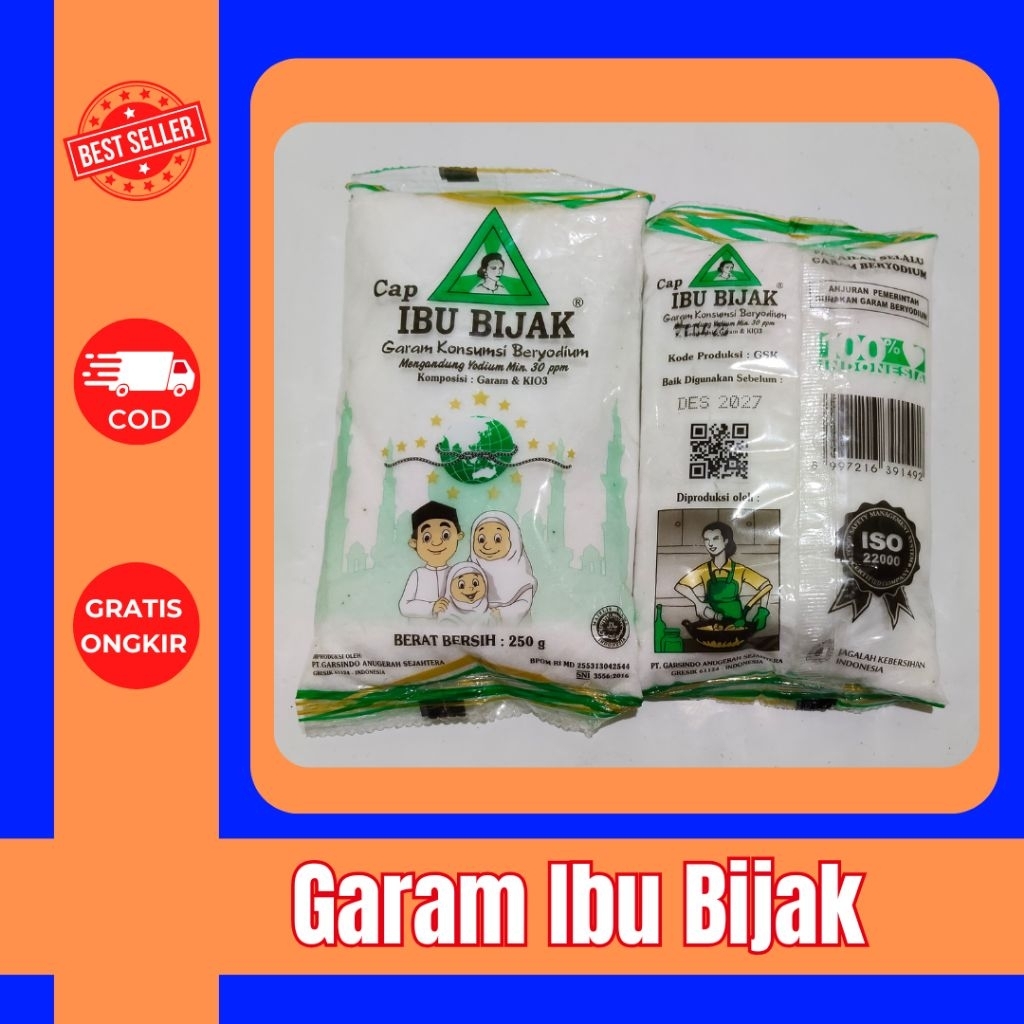 

Garam Ibu Bijak 250g – Rasa Pas, Masakan Lebih Lezat!
