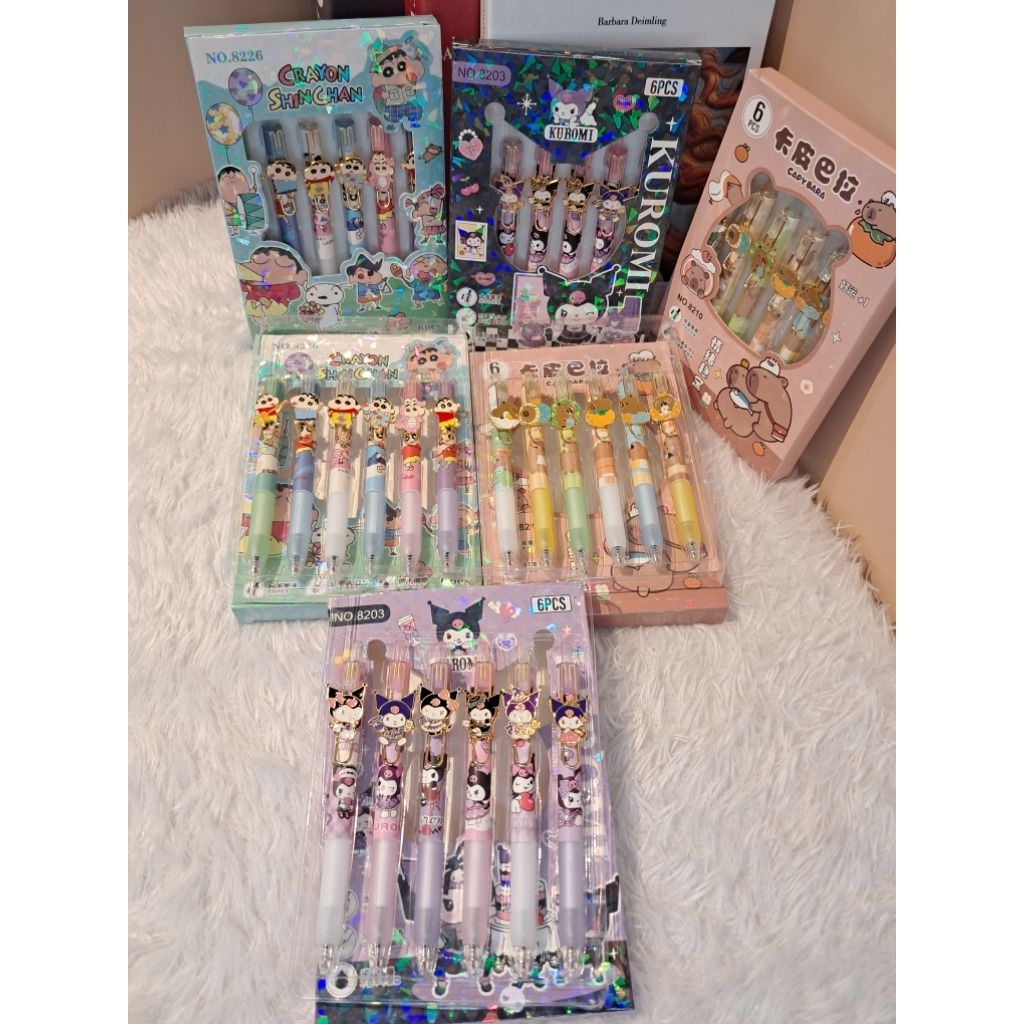 

Pulpen sanrio - pulpen capybara - pulpen isi 6 pcs - pena sanrio - pen sario - pena capybara - pen capybara - pen import - pen lucu