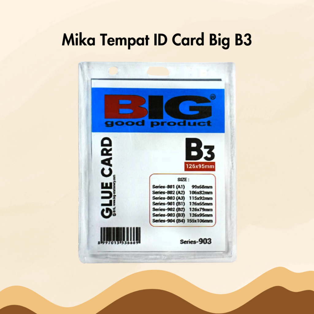 

Tempat ID Card BIG Ukuran B3 1 Pack Isi 20 Keplek Mika Plastik Glue Card Holder