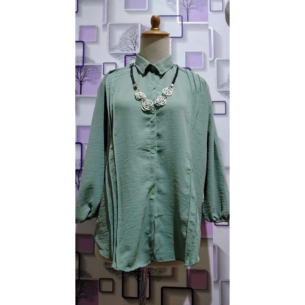 (ISI 20 PCS BISA PILIH MODEL) GROSIR PAKET USAHA BAJU ATASAN KEMEJA & BLOUSE BAHAN CRINKLE AIRFLOW W