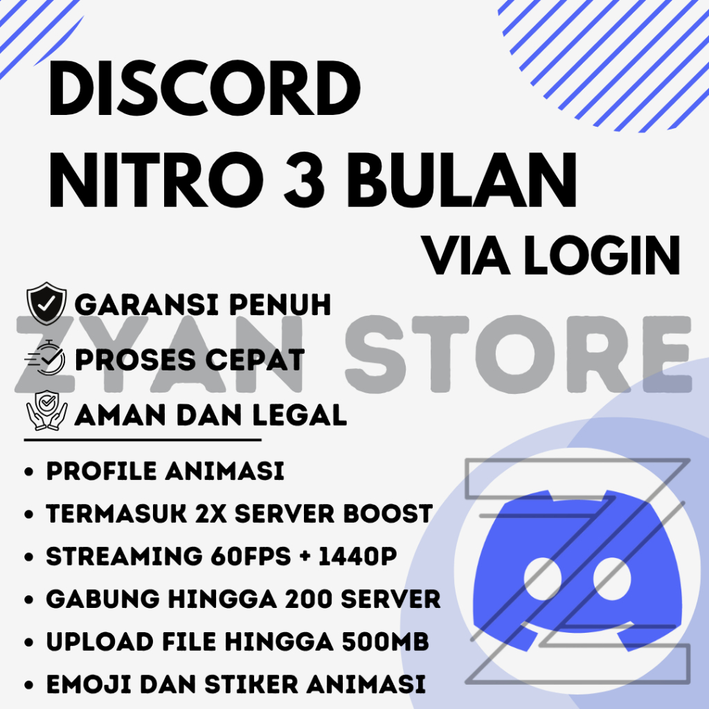 Discord Nitro 3 Bulan | Fast Response