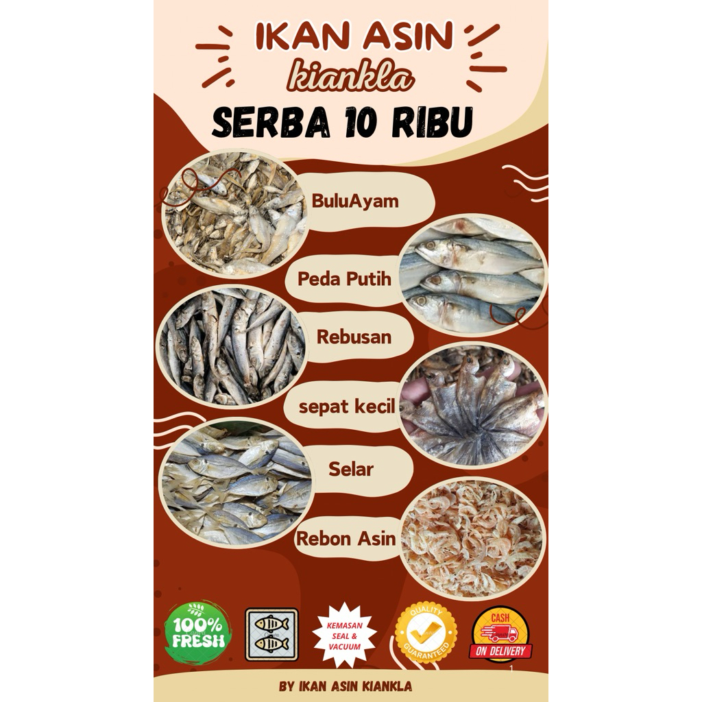 

IKAN ASIN CUMI SERBA 10RIBU BISA COD MURAH ENAK FRESH TERJANGKAU