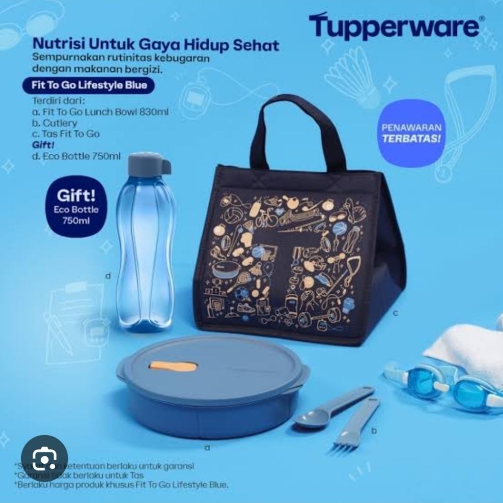fit to go tupperware/ tempat bekal makan