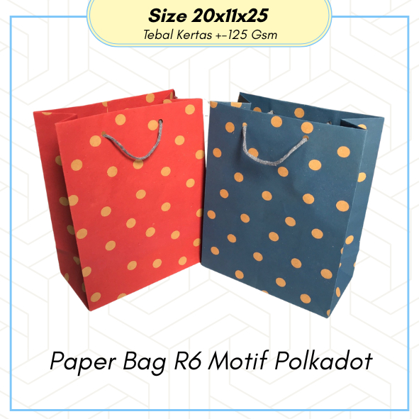 

PAPERBAG POLKADOT R6 UKURAN 20x11x25 / TAS KADO/ PAPERBAG SOVENIR/ TAS HAJATAN/ PAPERBAG ULANG TAHUN