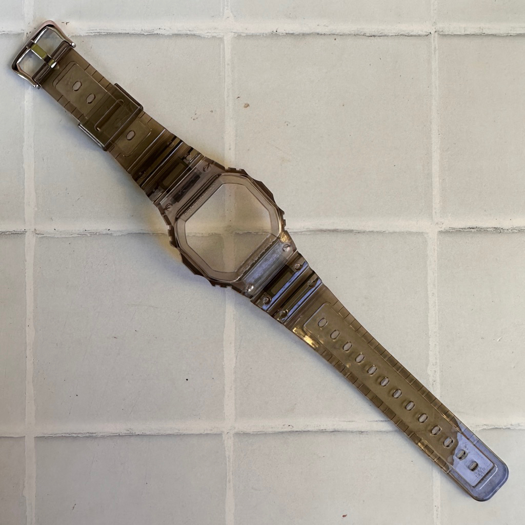 bnb dw5600 clear smoke bezel strap g-shock dw-5600 smoke aftermarket