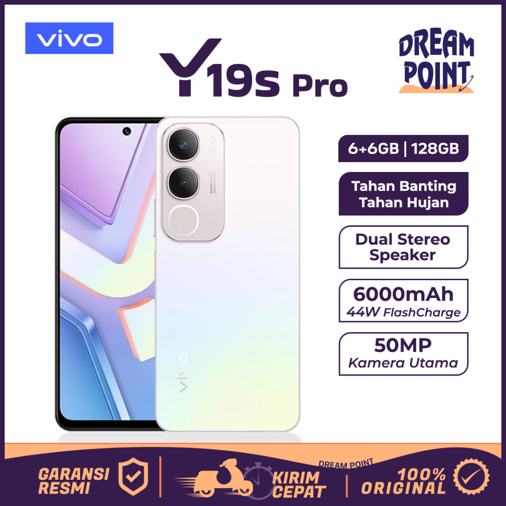 VIVO Y19s PRO 6/128GB Handphone Android Murah HP 1 Jutaan Terbaik 2025 HP Murah Original 100%