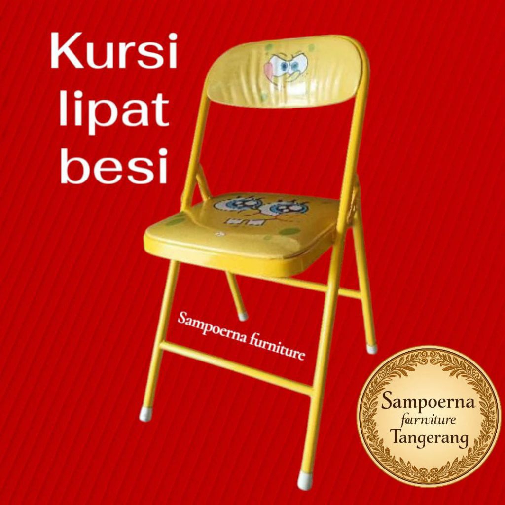 Kursi lipat besi, kursi lipat kantor, kursi lipat karakter, kursi lipat murah