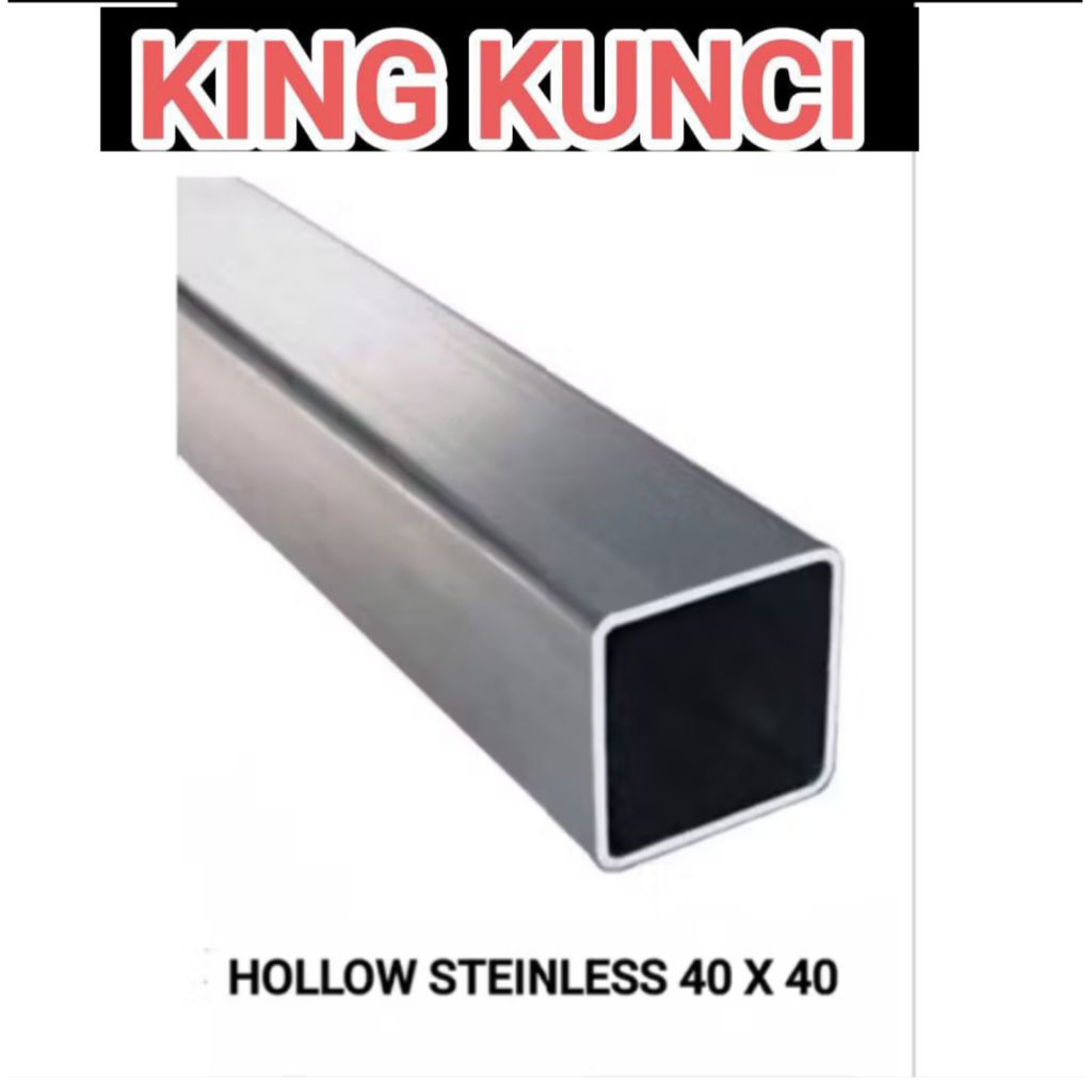 HOLLOW PIPA STAINLESS 40×40 Tebal 1 MM