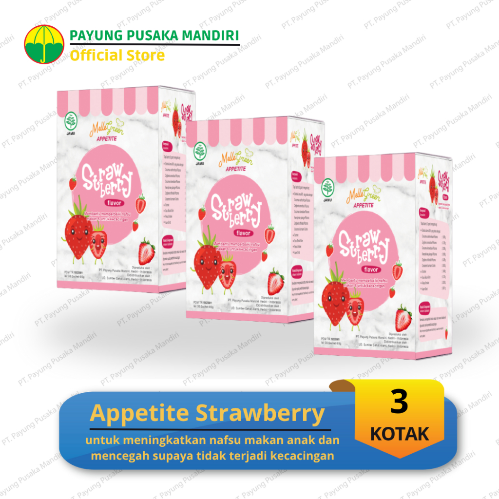 

Mellegreen Appatite Strawberry PREMIUM, Harga Lebih Ekonomis