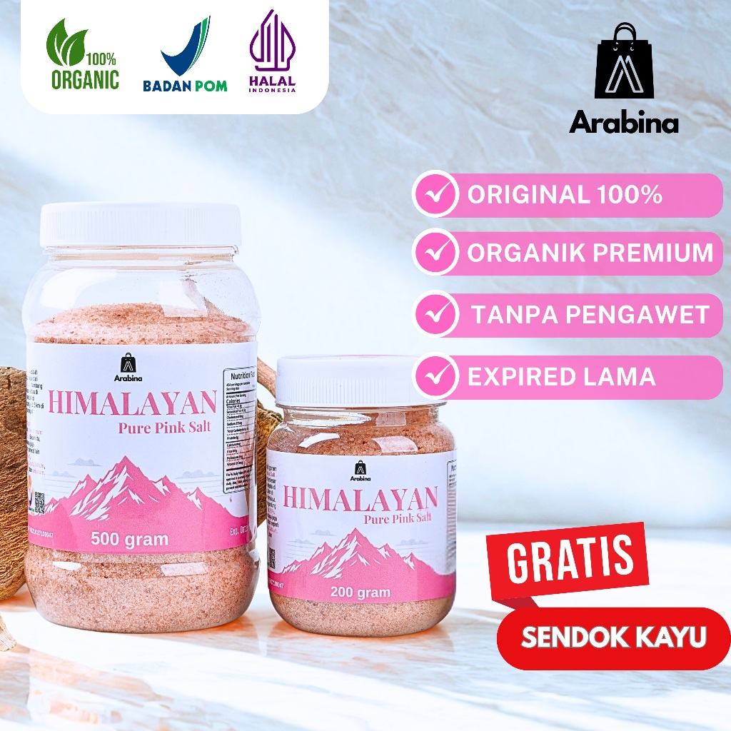 

Arabina Garam Himalaya 100% Original Untuk Diet Mpasi Sehat Asli Himalayan Salt