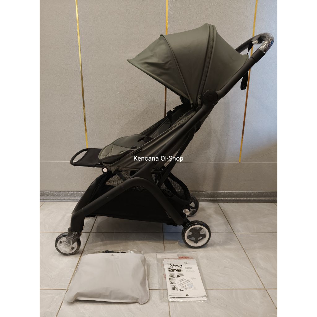 stroller bugaboo butterfly green preloved