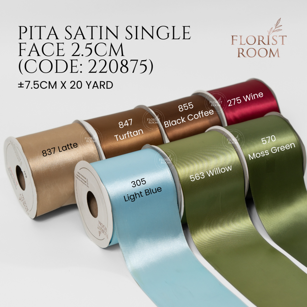 

Pita Satin Single Face 7.5cm x 20yard - Code : 220875 - Ribbon