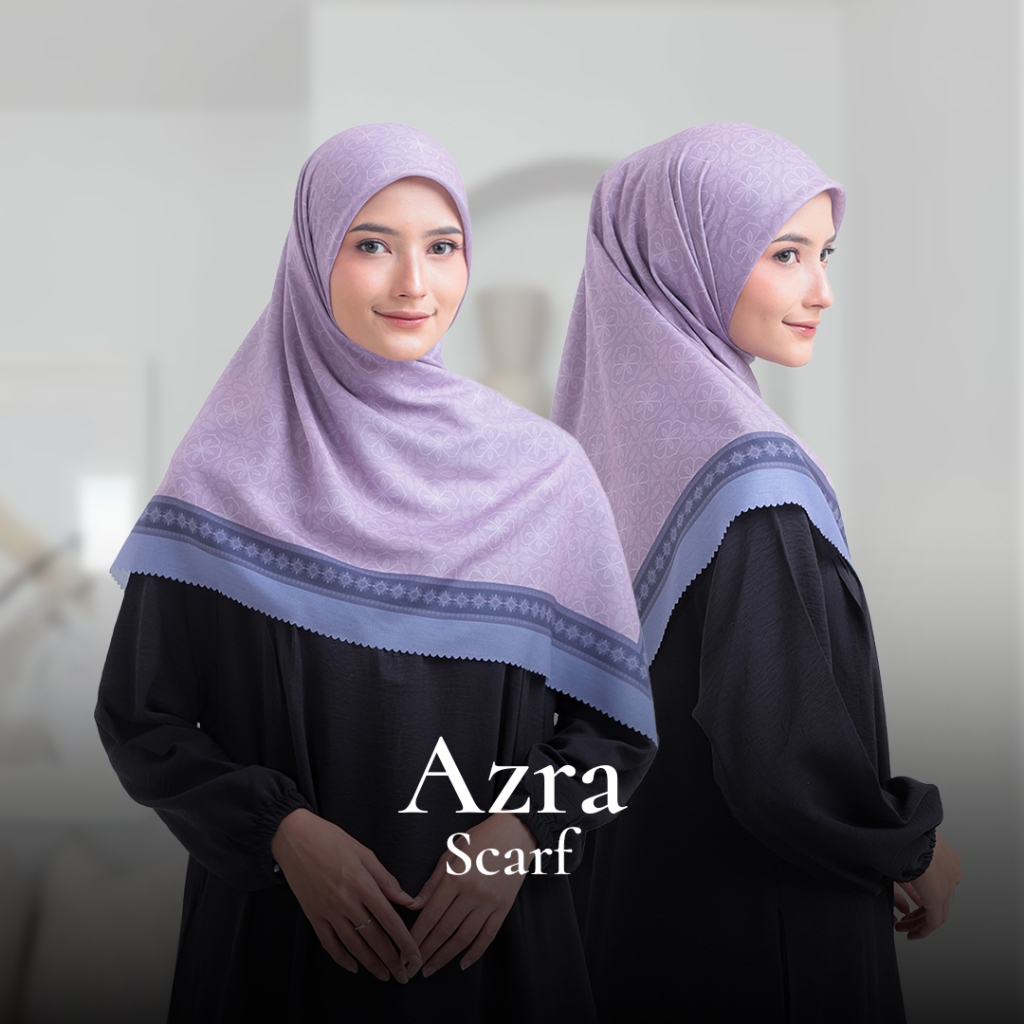 Delara Outfit - Scarf Motif Azra Hijab Segi Empat Bahan Voal Ukuran 110x110 cm