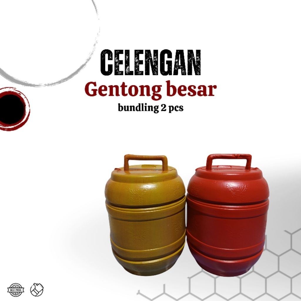 (2 pcs) Celengan gentong besar - celengan plastik bentuk gentong besar