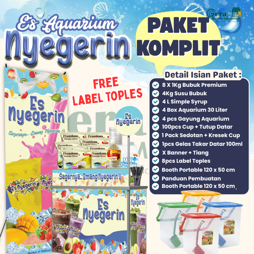 

PAKET USAHA ES AQUARIUM - PAKET KOMPLIT