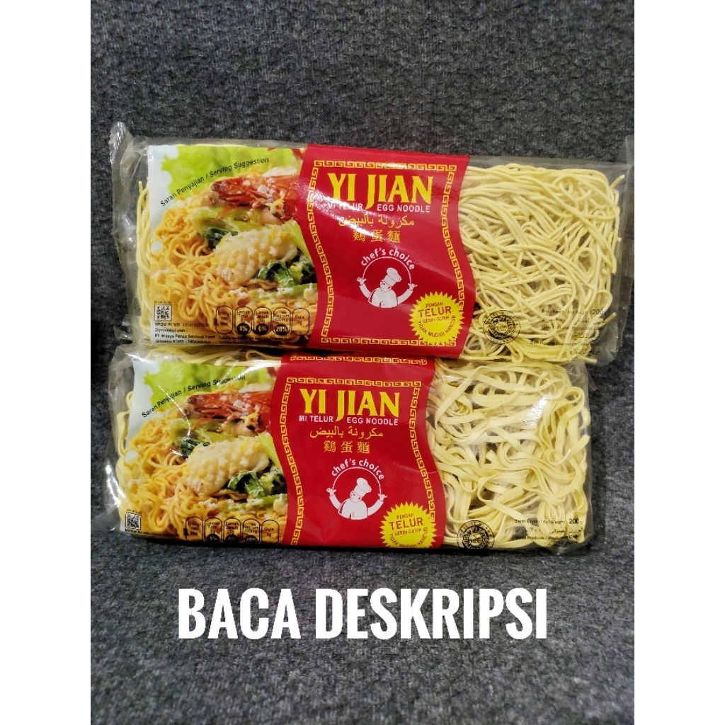 

Mie Telur Yi Jian/Yi Jian Mie Telor 200gr/Mi Kering Lebar (baca deskpripsi)