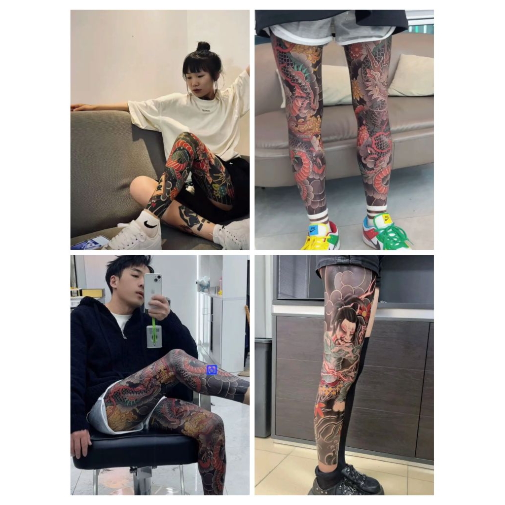 Tatto Temporary FULL TANGAN/FULL KAKI/FULL PUNGGUNG  GAMBAR 3D YAKUZA JAPANESE (UK BESAR /KUALITAS T