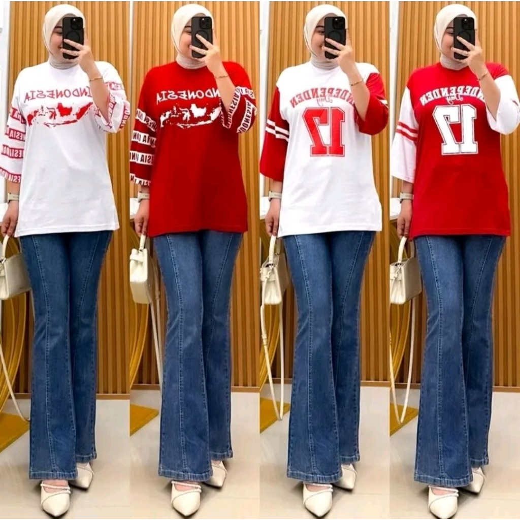 ATASAN KAOS MERAH PUTIH 17 AGUSTUS KEMERDEKAAN