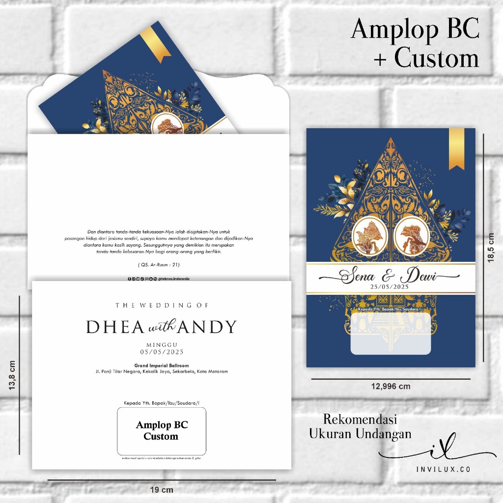 

CETAK AMPLOP UNDANGAN PERNIKAHAN CUSTOM - AMPLOP KRAFT & BC