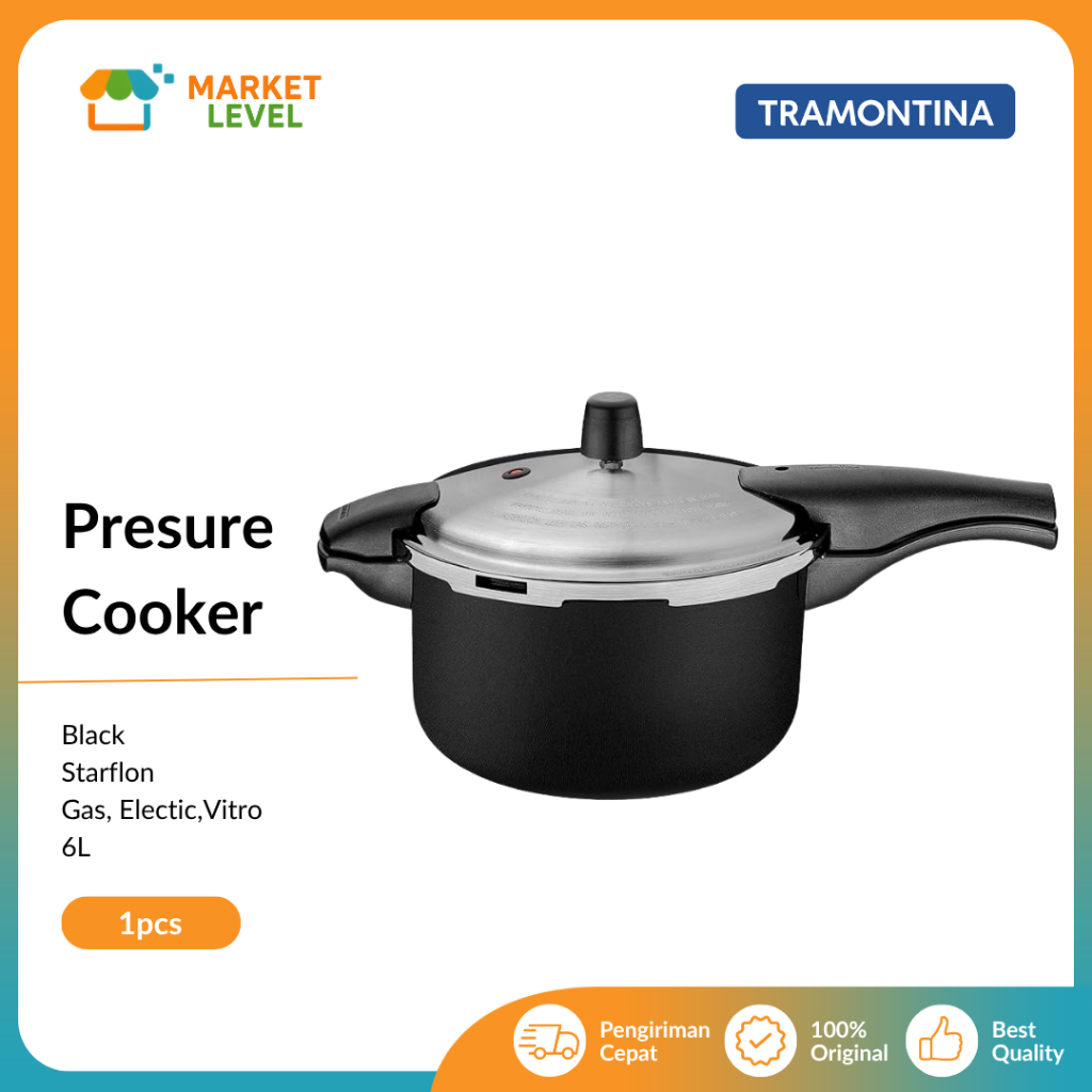Tramontina - Panci Presto / Pressure Cooker 6L Warna Grey