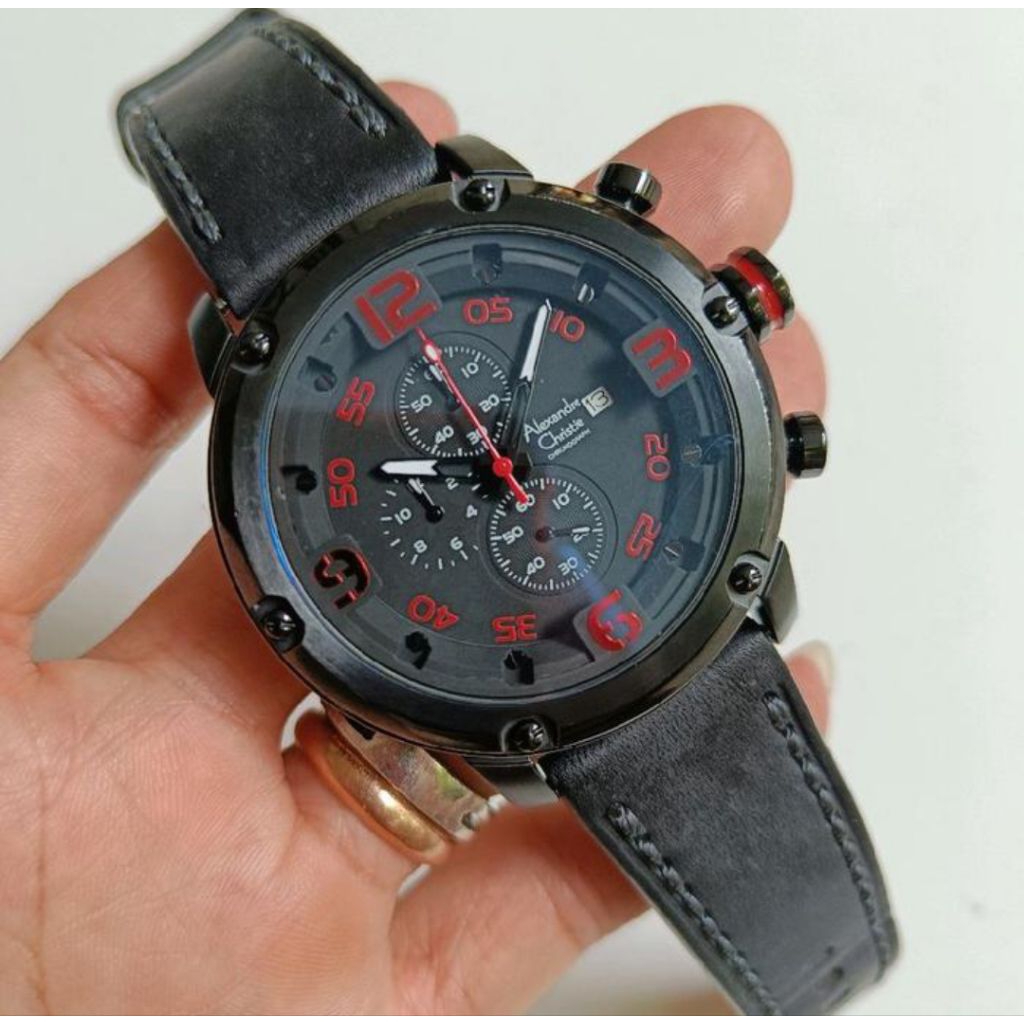 Alexandre Christie pria chronograph 6398MC original bekas bagus normal semua siap pakai