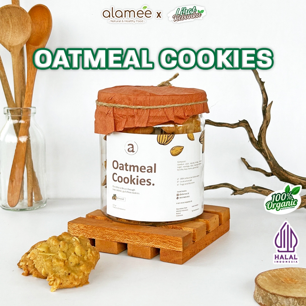 

ALAMEE Oatmeal Diet Cookies - Almond Cemilan Sehat Healthy Snack Oat 225gr LIHAT KEBUNKU