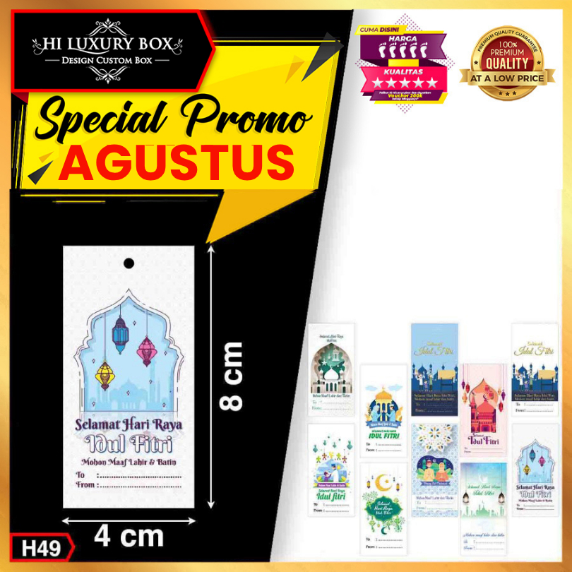 

Hangtag Idul Fitri | Hangtag Hari Raya | Duplex | Murah | 4x8 Hangtag Lebaran H49