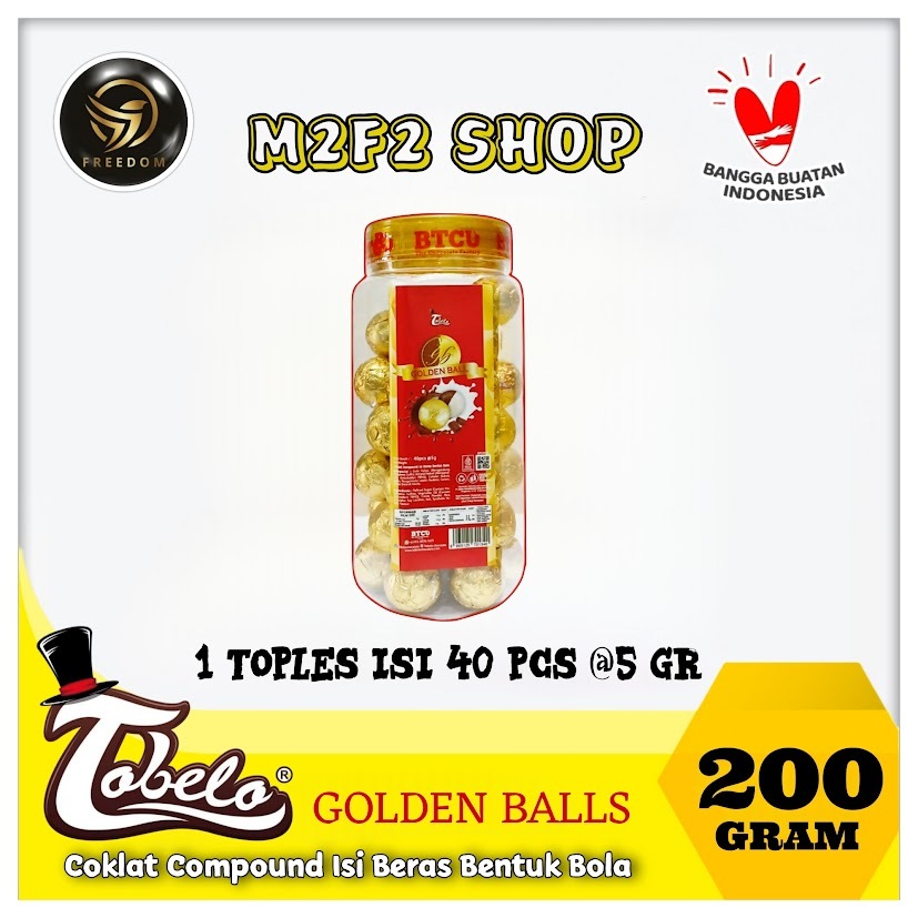 

Tobelo Golden Balls Chocolate Compound Jar | Cokelat Bola Emas Toples - 200 gr (Kemasan Satuan)