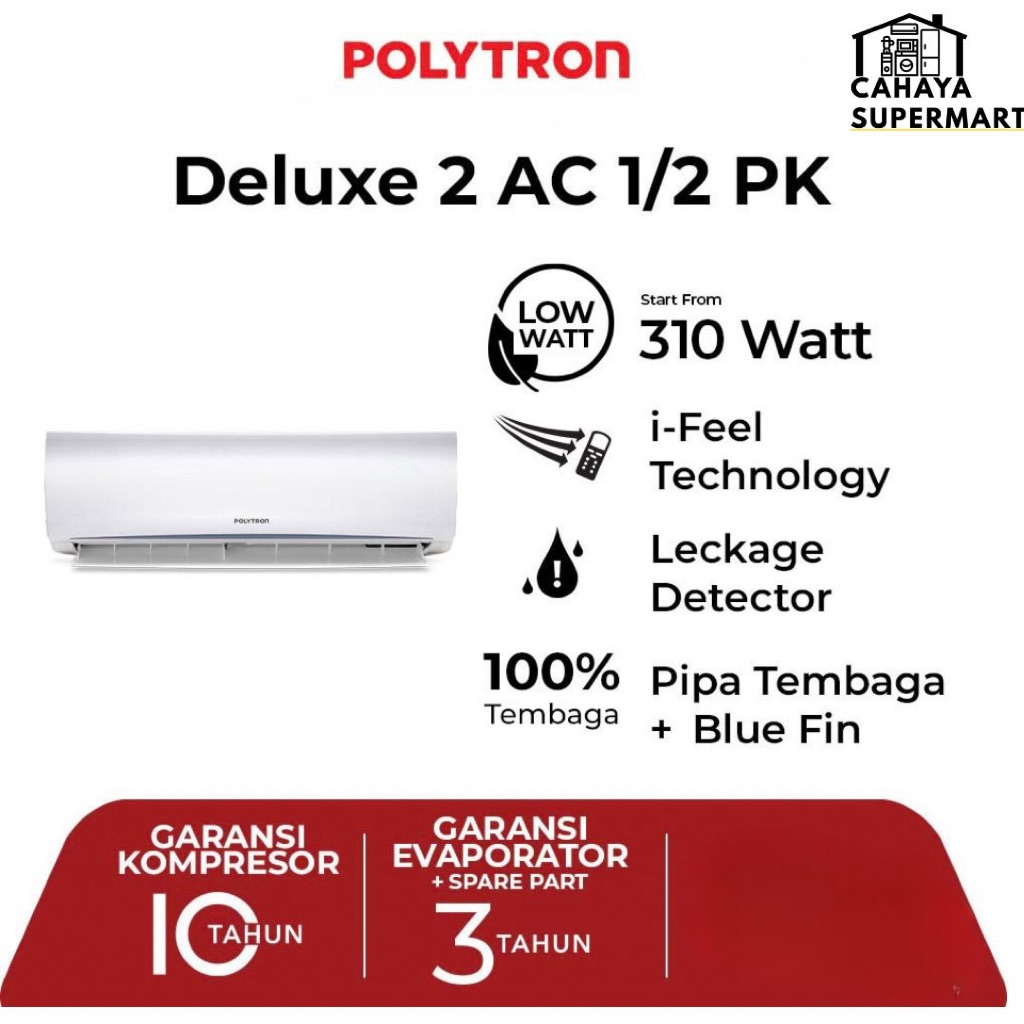 AC POLYTRON DELUXE 2 1/2 PK | Ac low watt 1/2 pk | ( Indoor & Outdoor )