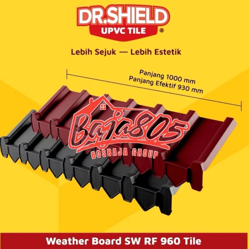 NOK WEATHERBOARD GENTENG UPVC DR.SHIELD TILE