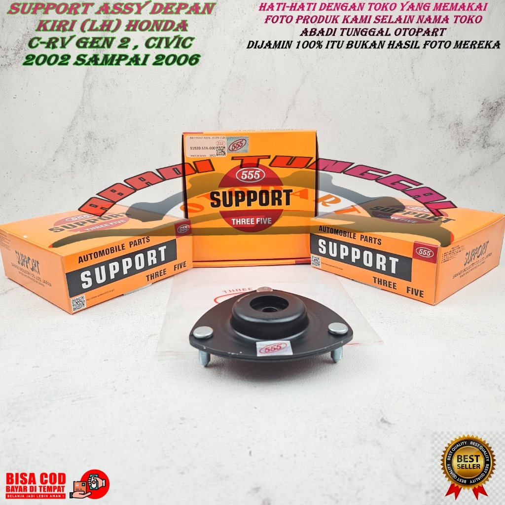 KARET SUPOT SOK DEPAN KIRI HONDA CRV GEN 2 2002-2006 555
