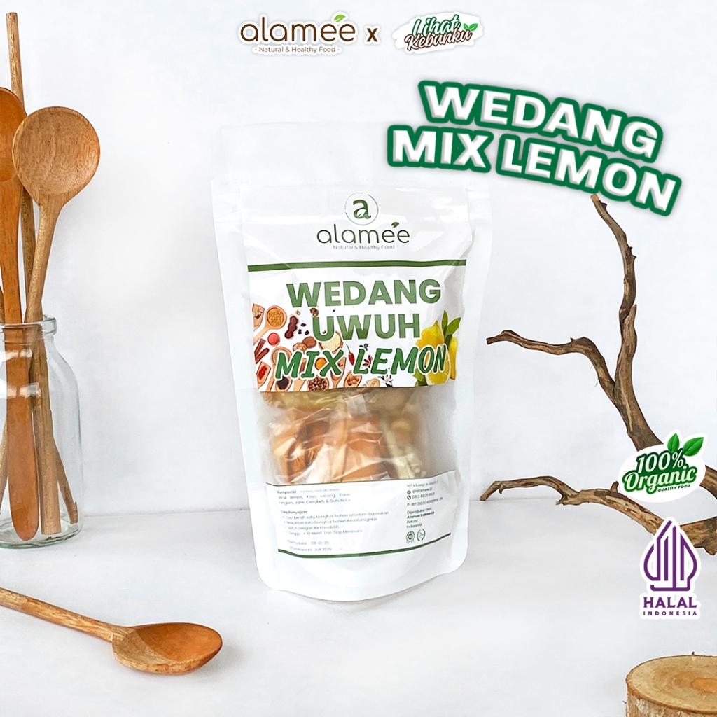 

ALAMEE Wedang Uwuh Mix Lemon Asli Rempah Minuman Herbal Alami Langsung Seduh Lengkap Komplit LIHAT KEBUNKU