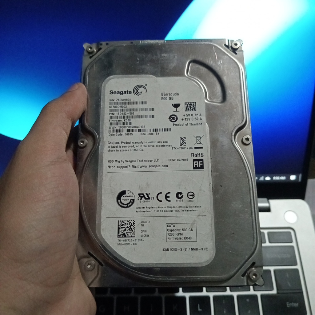 Hardisk Seagate 500GB 3.5 Inch HDD Bekas Copotan PC Build Up 7200RPM Normal Tanpa Bad Sector