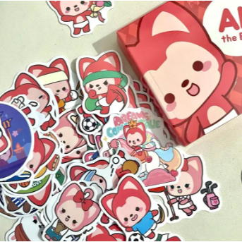 

ali the fox sticker pack lucu cocok untuk dekorasi journaling, scrapbook, tempelan botol helm dll