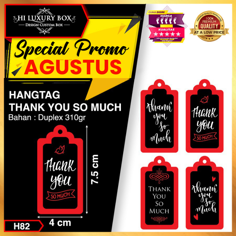 

Hangtag|Hangtag Murah|Hangtag Thank You So Much|Hangtag Thank You|H82