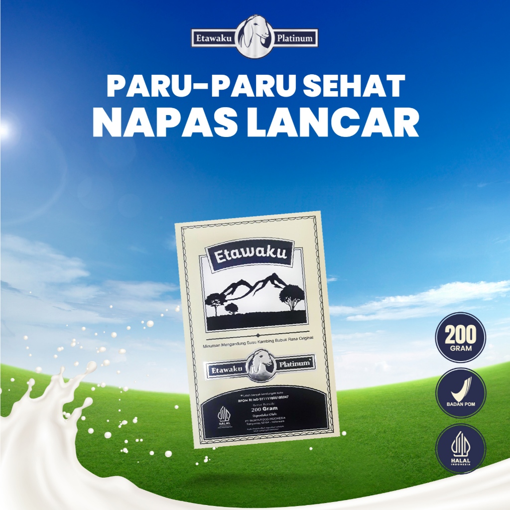 

Etawaku Platinum Susu Kambing Etawa Atasi Nyeri Sendi, Bantu Kepadatan Tulang BPOM Halal