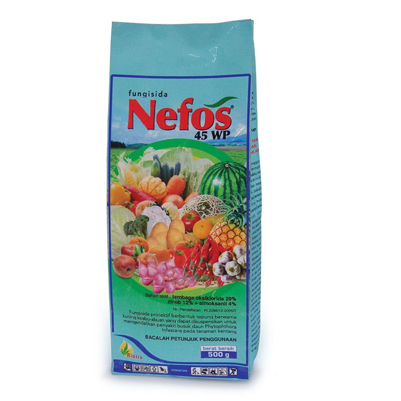 Nefos 45 WP - 500 gr (Fungisida) TEMBAGA OKSIKLORIDA ZINEB SIMOKANIL