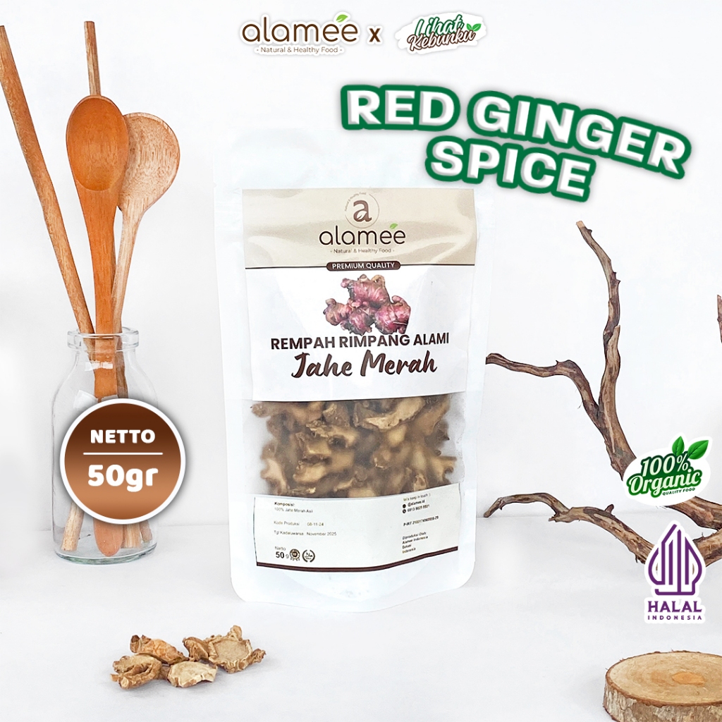 

Jahe Merah Kering Iris Dried Ginger Rempah Rimpang Organik Alami Bumbu Masakan Masak Organic 50g LIHAT KEBUNKU