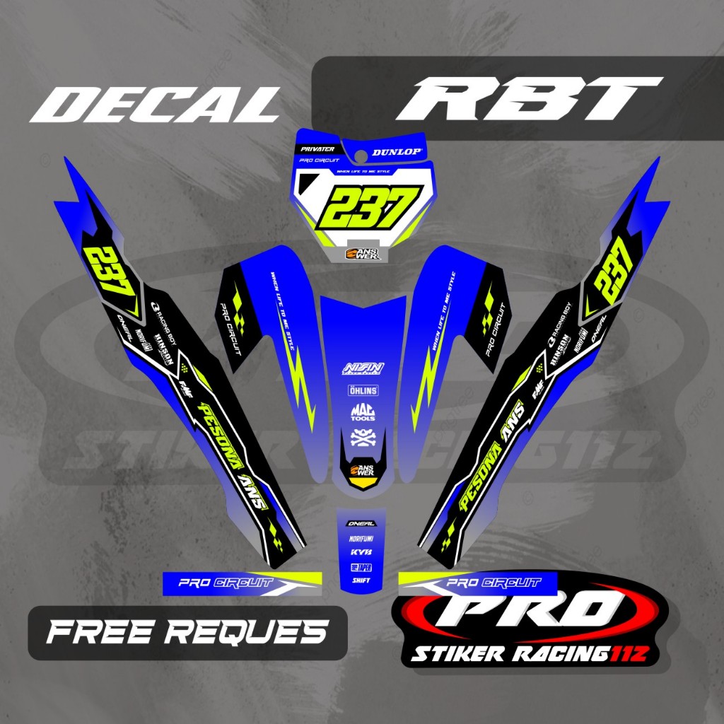 DECAL RBT BODY JUPITER YAMAHA VEGA NEW FULL BODY DEKAL STICKER STRIPING TERBARU HONDA REVO