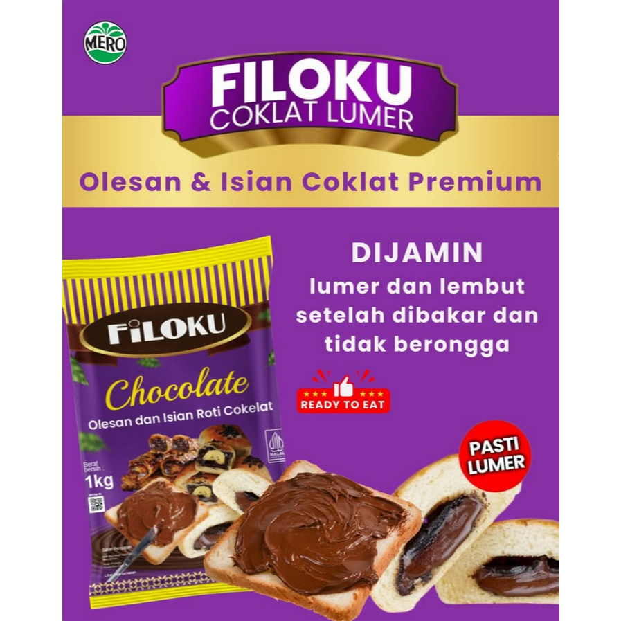 

FILOKU Filling Topping Chocolate 1 Kg – Olesan dan Isian Roti Coklat