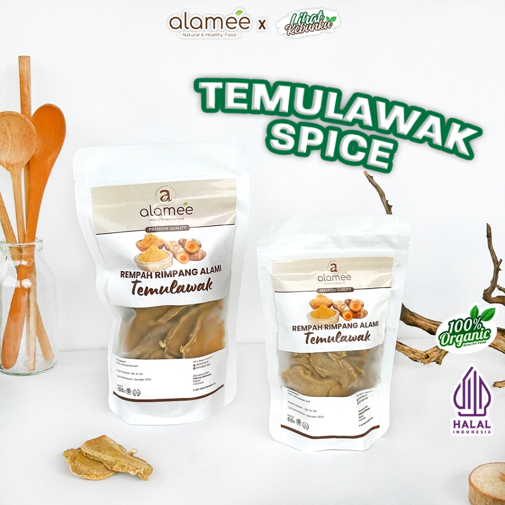 

ALAMEE Temulawak Kering Dried Curcuma Iris Rempah Rimpang Organik Alami Temu Lawak LIHAT KEBUNKU