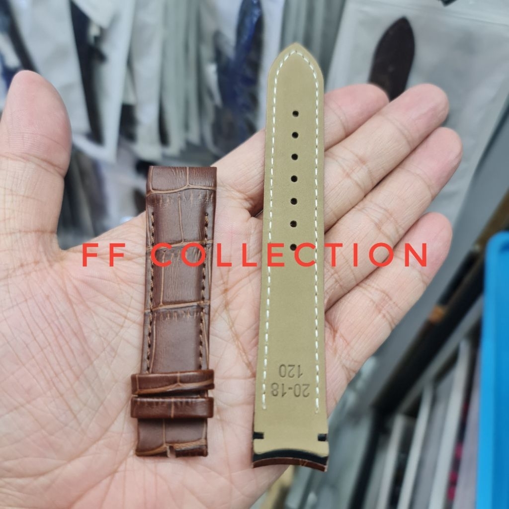 HARGA GROSIR 18MM 20MM 22MM 23MM 24MM HANDMADE STRAP TALI JAM TANGAN CURVED KULIT ASLI LEATHER TISSO