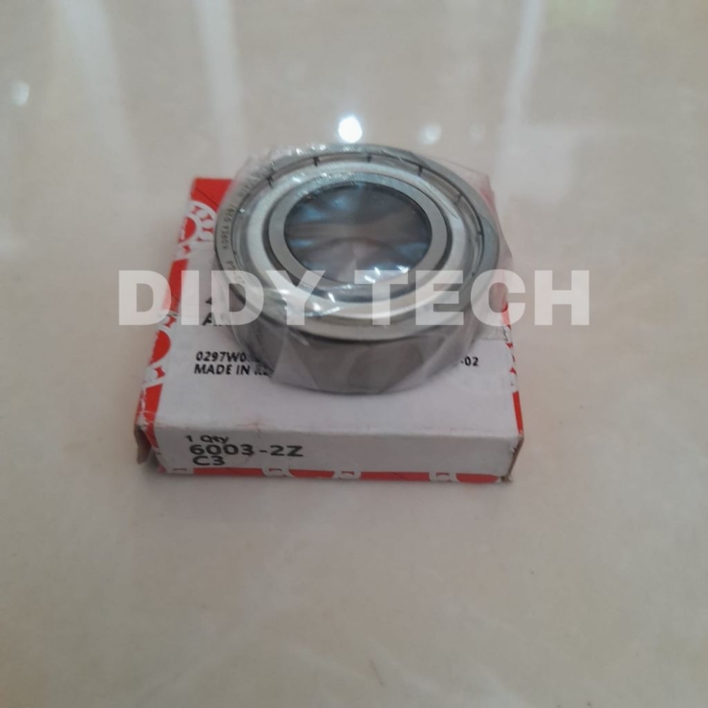 Bearing atau laher dengan kode 6003 ZZ dari merek FAG.