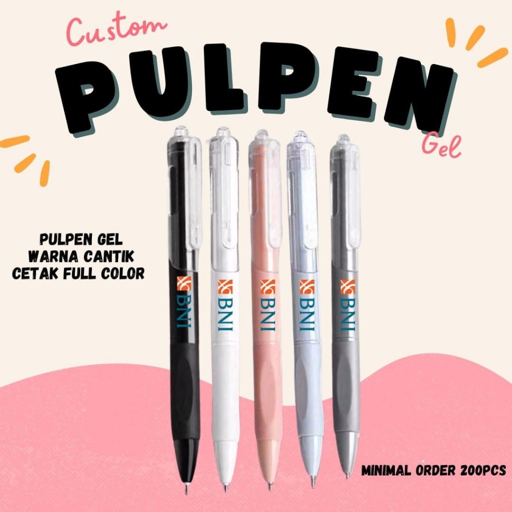 

Pulpen Custom / Pulpen Gel Custom/Pulpen Promosi/Pulpen Logo Brand/Pulpen Logo/Pulpen