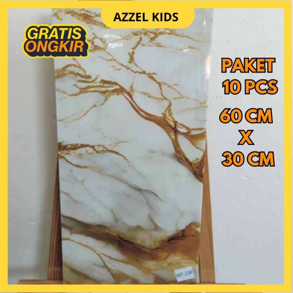 wallpaper foam marble / wallpaper foam marmer tebal anti noda anti air sudah ada lem ukurna 30 cm x 