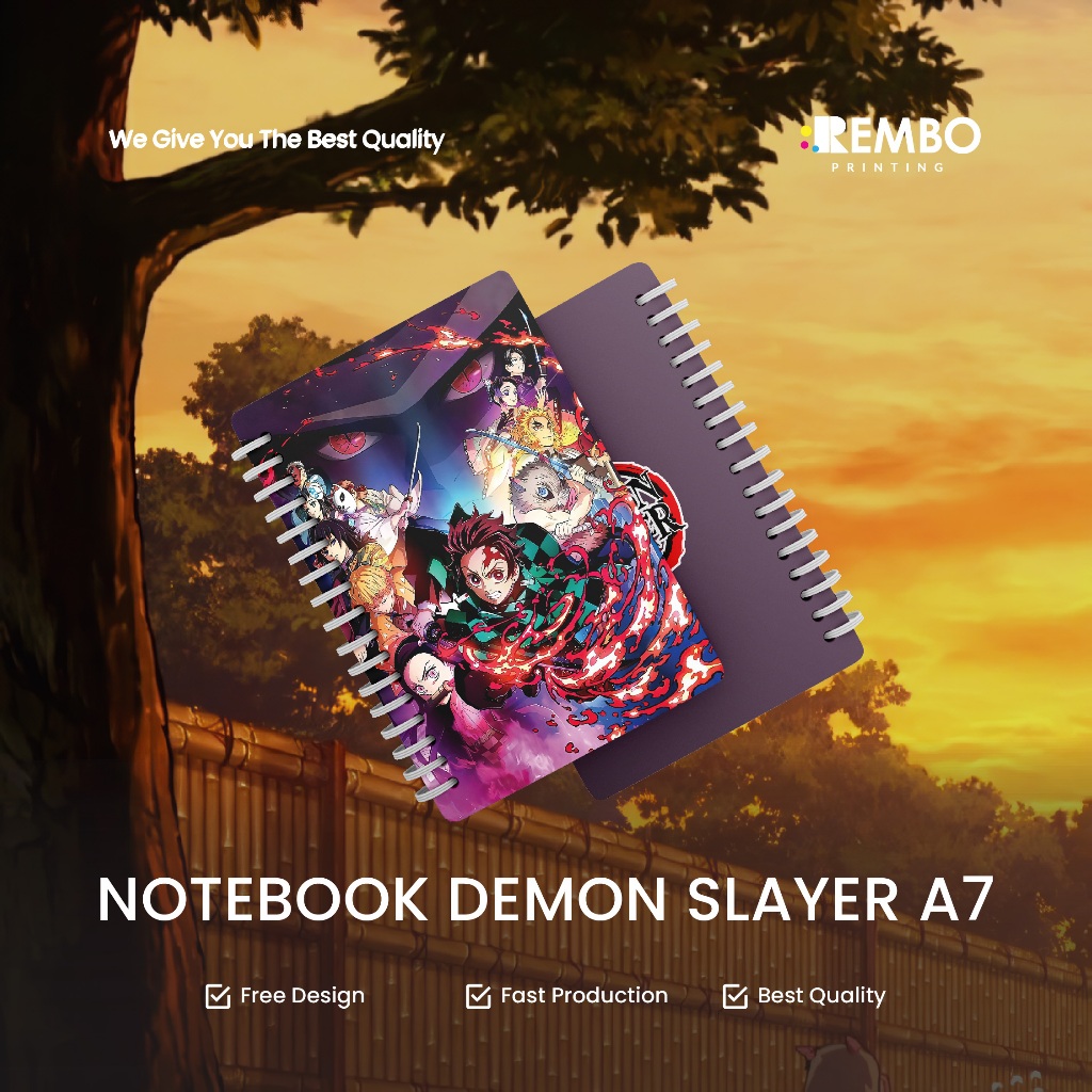 

NOTEBOOK DEMON SLAYER A7 / NOTEBOOK KIMETSU NO YAIBA / NOTEBOOK DEMON SLAYER UNOFFICIAL / NOTEBOOK ANIME / KIMETSU NO YAIBA UNOFFICIAL