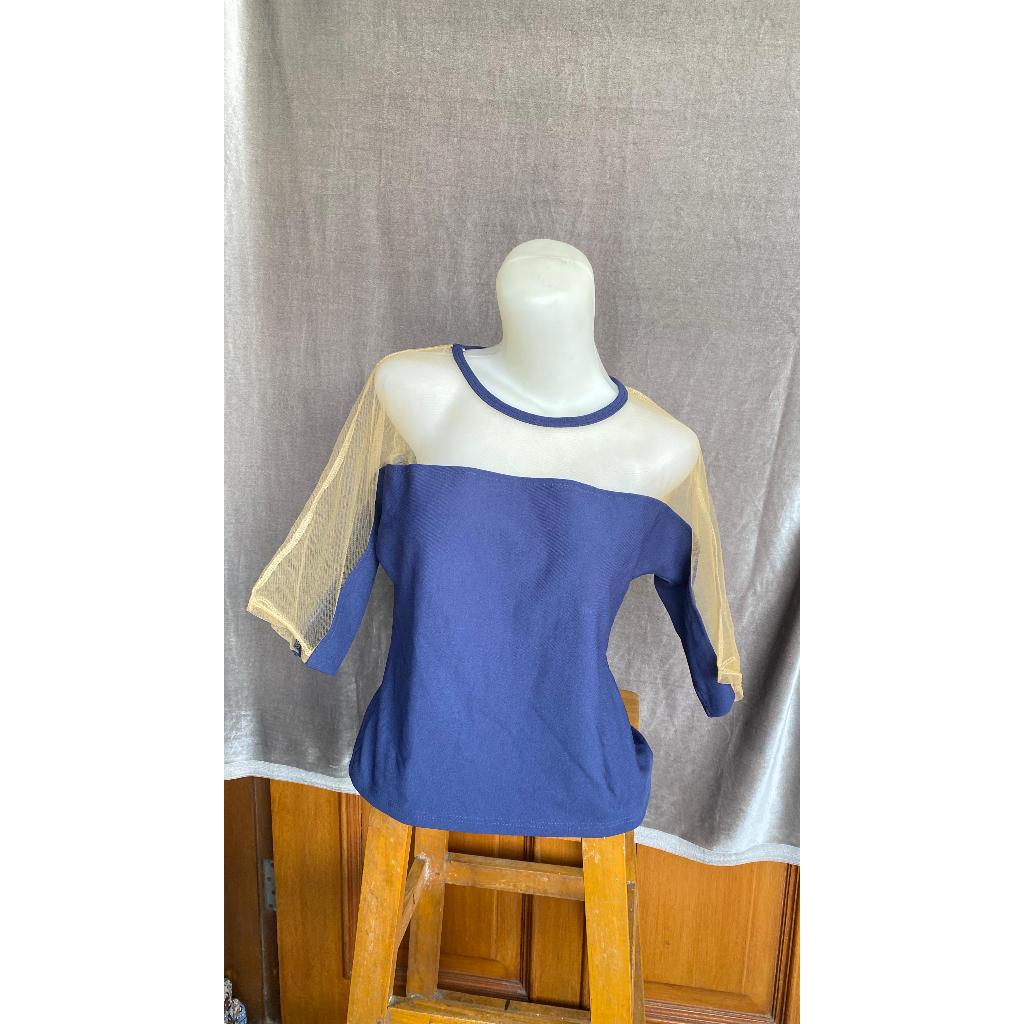 Blouse Biru Dongker